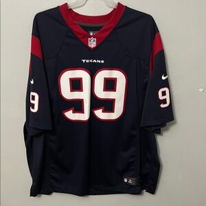Nike Navy and Red Texans Jersey